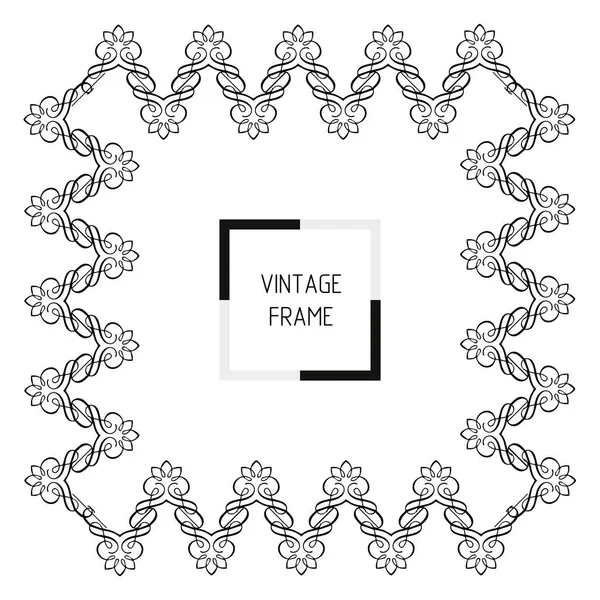 Marco Estilo Vintage Con Elementos Ornamento Arte Patrón Fondo Textura — Vector de stock
