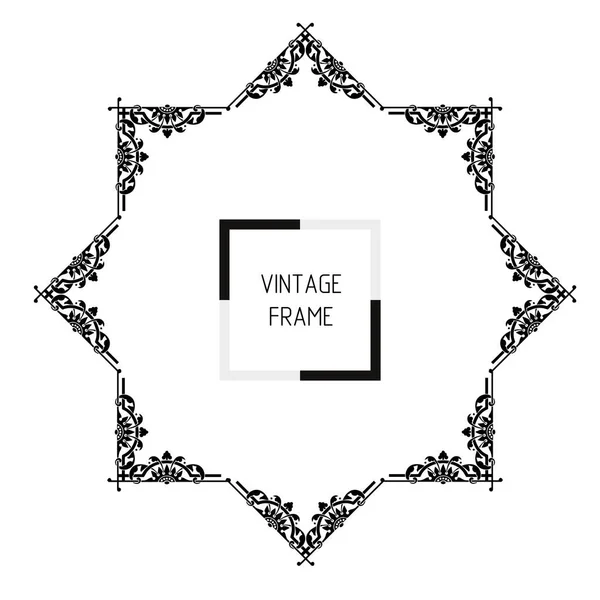 Рамка Винтажном Стиле Элементами Орнамента Искусства Шаблона Фона Текстуры Шаблона — стоковый вектор
