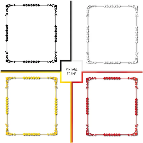 Süs, sanat, şablon, arkaplan, doku, vektör illüstrasyonlu vintage biçiminde çerçeveler.
