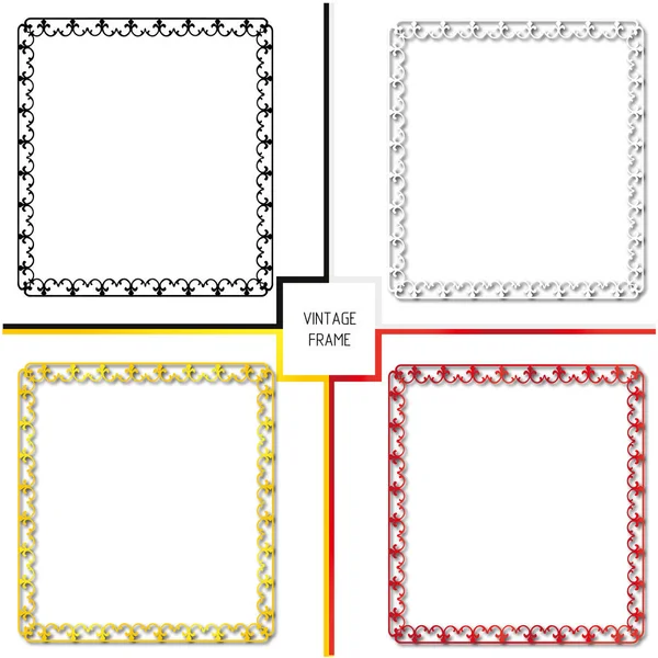 Süs, sanat, şablon, arkaplan, doku, vektör illüstrasyonlu vintage biçiminde çerçeveler.