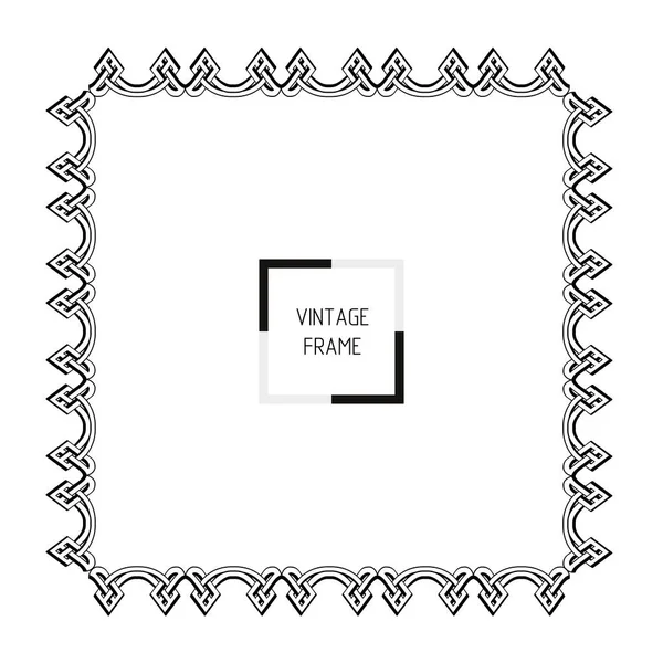 Marcos Estilo Vintage Con Elementos Ornamento Arte Patrón Fondo Textura — Vector de stock