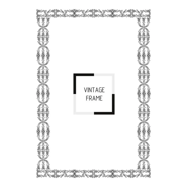 Rahmen Vintage Stil Mit Elementen Aus Ornament Kunst Muster Hintergrund — Stockvektor