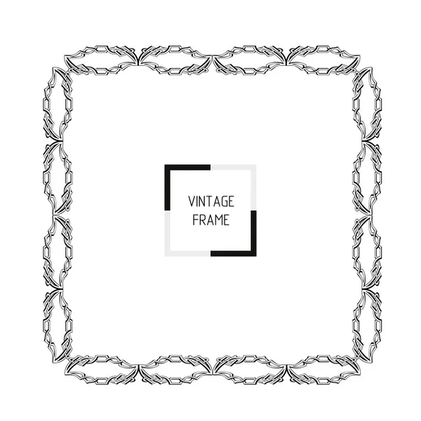 Cornici Stile Vintage Con Elementi Ornamento Arte Motivo Sfondo Texture — Vettoriale Stock