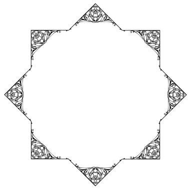 Frame, in the style of an ornament, Vector illustration eps 10, Art.	