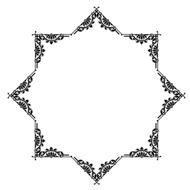 Frame, in the style of an ornament, Vector illustration eps 10, Art.	