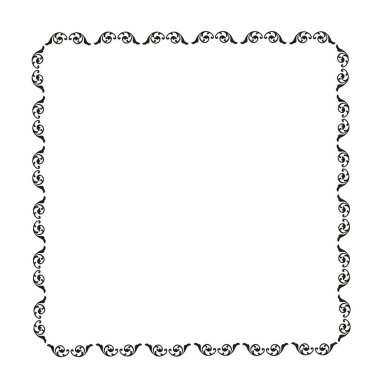 Frame in vintage style with ornament elements, art, pattern, background, texture, template Vector illustration eps 10, Art.