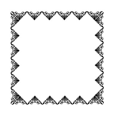 Frame in vintage style with ornament elements, art, pattern, background, texture, template Vector illustration eps 10, Art.