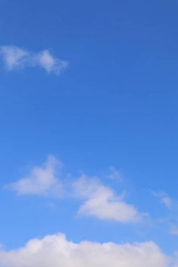 Picture of white clouds bright sky open aura sun shining in gradient.