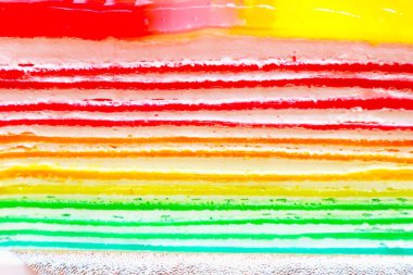 Beautiful rainbow pattern background from bakery in Thai style coffee shop for both online and offline media production.