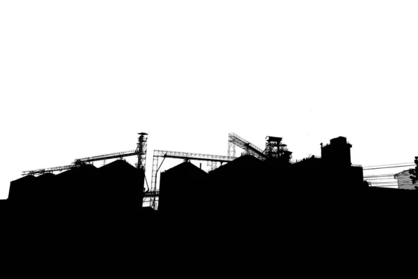 Industrial Estate Abstract Silhouette Background