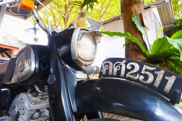 stock image October 19, 2022 Phitsanulok, Thailand Rare antique motorcycles displayed in the Museum of Sergeant Thawee.