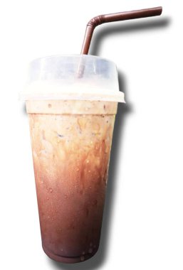 Beyaz arka planda Tayland tarzı sıcak hava ve soğuk içecekler menüsü (Milo veya Ovaltine)