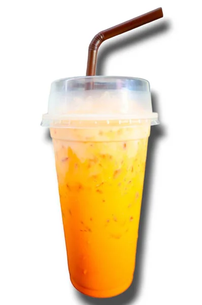 Tayland usulü sıcak hava ve soğuk içecekler menüsü (Tayland sütlü çay veya Tayland çayı)