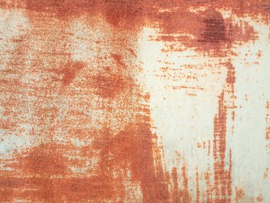 Kullanılmış eski bir galvanizli demir kapıdaki paslı arkaplan resmi, metin için alanı olan güzel bir doğal desendir..