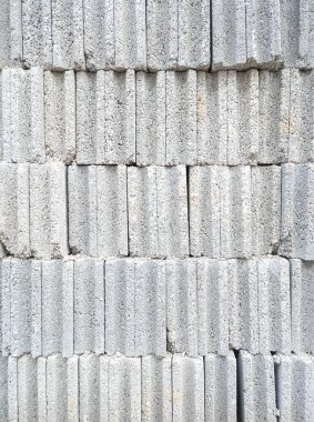 Photo of brick blocks used in the construction industry to build houses, buildings, and other types of buildings as you want. It is another type of Thai style that is simple and strong.
