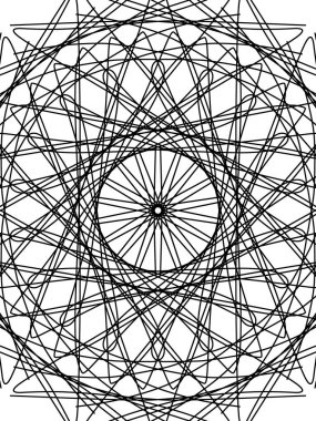 Dalgalı ve güzel bir daire içinde yayılan lifleri gösteren bu siyah ve beyaz resim benzersiz ve sıradışı görünüyor..