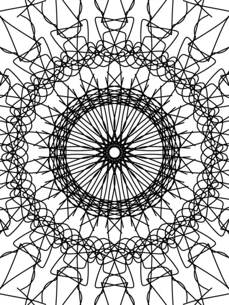 Dalgalı ve güzel bir daire içinde yayılan lifleri gösteren bu siyah ve beyaz resim benzersiz ve sıradışı görünüyor..