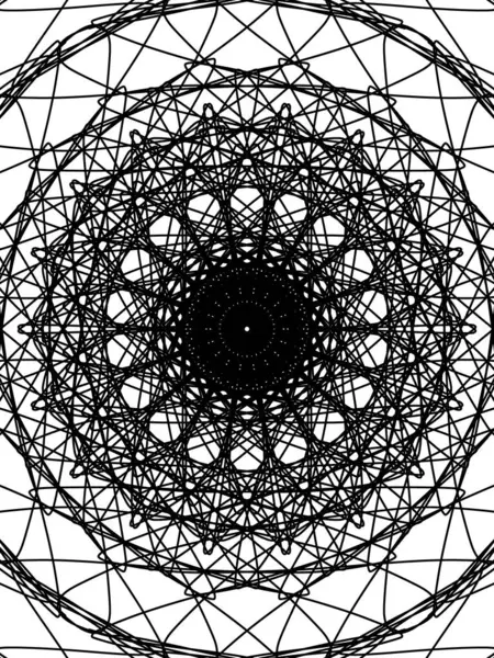 Dalgalı ve güzel bir daire içinde yayılan lifleri gösteren bu siyah ve beyaz resim benzersiz ve sıradışı görünüyor..