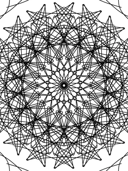 Dalgalı ve güzel bir daire içinde yayılan lifleri gösteren bu siyah ve beyaz resim benzersiz ve sıradışı görünüyor..