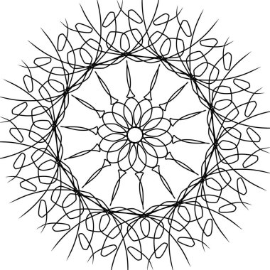 Kumaş veya kiremitlere ekran yazdırmak için kullanılan soyut siyah ve beyaz ekran baskı çizgisi.