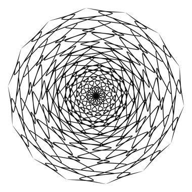 Kumaş veya kiremitlere ekran yazdırmak için kullanılan soyut siyah ve beyaz ekran baskı çizgisi.