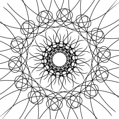 Kumaş veya kiremitlere ekran yazdırmak için kullanılan soyut siyah ve beyaz ekran baskı çizgisi.