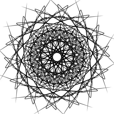 Kumaş veya kiremitlere ekran yazdırmak için kullanılan soyut siyah ve beyaz ekran baskı çizgisi.