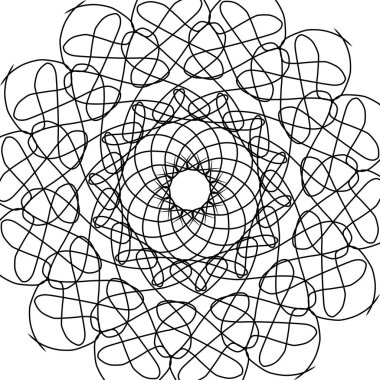 Kumaş veya kiremitlere ekran yazdırmak için kullanılan soyut siyah ve beyaz ekran baskı çizgisi.