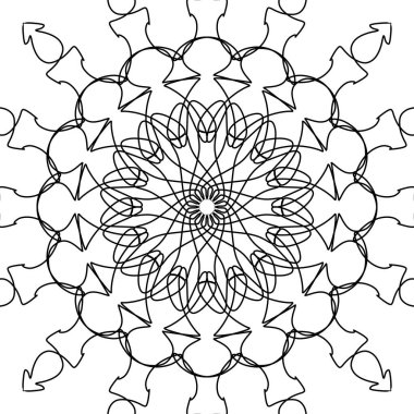 Kumaş veya kiremitlere ekran yazdırmak için kullanılan soyut siyah ve beyaz ekran baskı çizgisi.