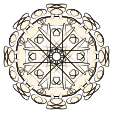 Kumaş ekran yazdırma veya dövme tasarımları için soyut mandala çizgisi sanatı.