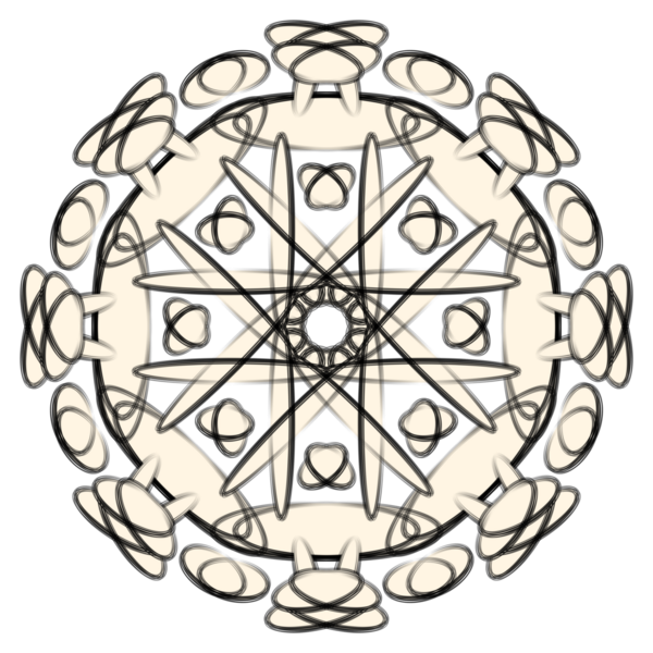 Kumaş ekran yazdırma veya dövme tasarımları için soyut mandala çizgisi sanatı.