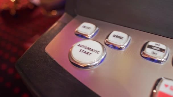 Buttons Slot Machine Which Located Casino Win You Need Luck — Stock Video