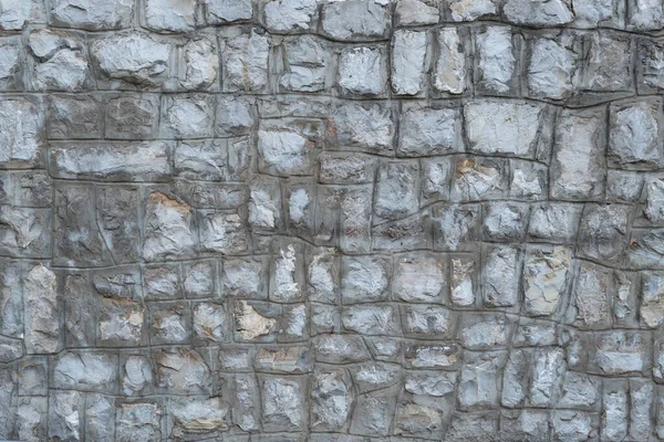 Texture Grey Stone Wall Made Stones Concrete — Stock Photo, Image