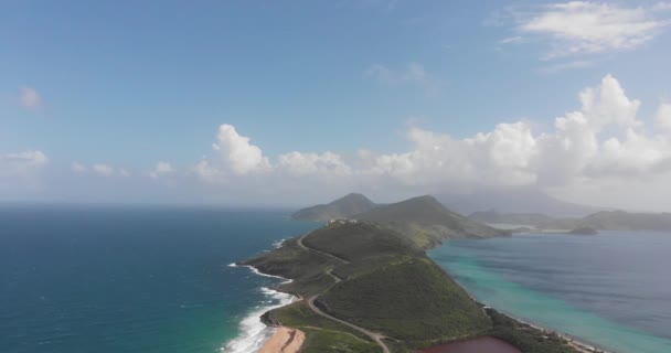 Aerial View Mountain Range Caribbean — 비디오