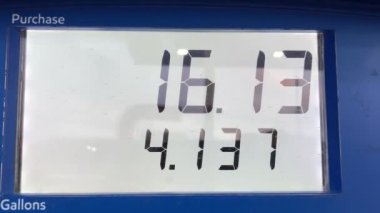 gas price going up at the pump blue background