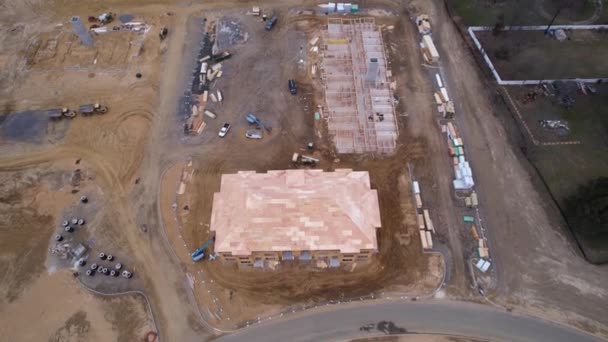 Drone Video Home Apartment Building Construction Site – Stock-video