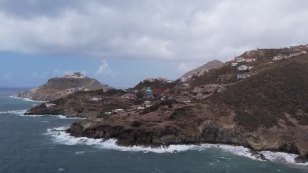 Metragem Drone Uma Cidade Insular Ilha Maarten Caribe — Vídeo de Stock
