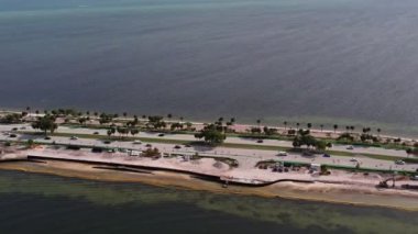 Miami Florida 'daki Hobi Sahili' nin hava manzarası.