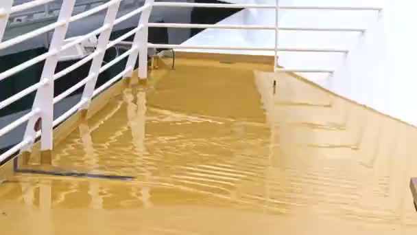 Inondation Sur Pont Navire Croisière — Video