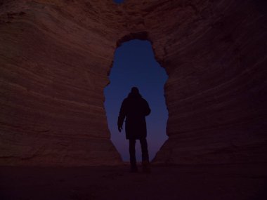 Heykel taşları tebeşir piramitleri Lewis, Kansas 'taki kaya oluşumları