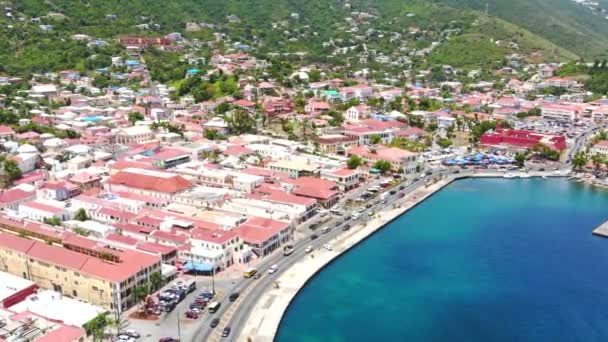 Πλάνα Drone Του Thomas Virgin Island Στην Καραϊβική — Αρχείο Βίντεο