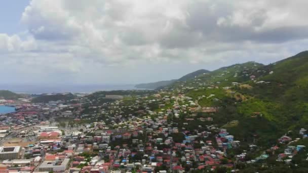 Безпілотні Кадри Острова Сент Томас Virgin Карибському Басейні — стокове відео