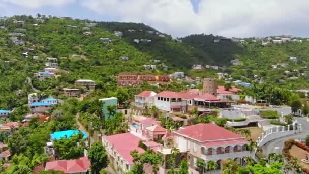 カリブ海のセント トーマス バージン島の無人機映像 — ストック動画