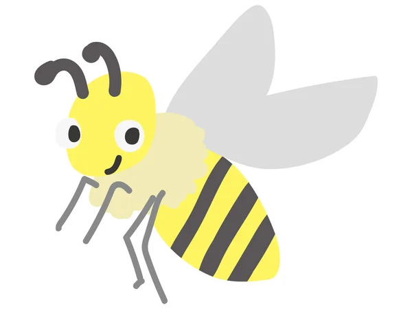 Cute bee. Simple and flat design. Cute creatures that children love. Handwritten rough taste