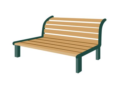 Parkta bulduğun gibi ahşap bir bank.