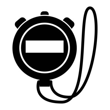 Halat kablosu ile basit dijital kronometre simgesi