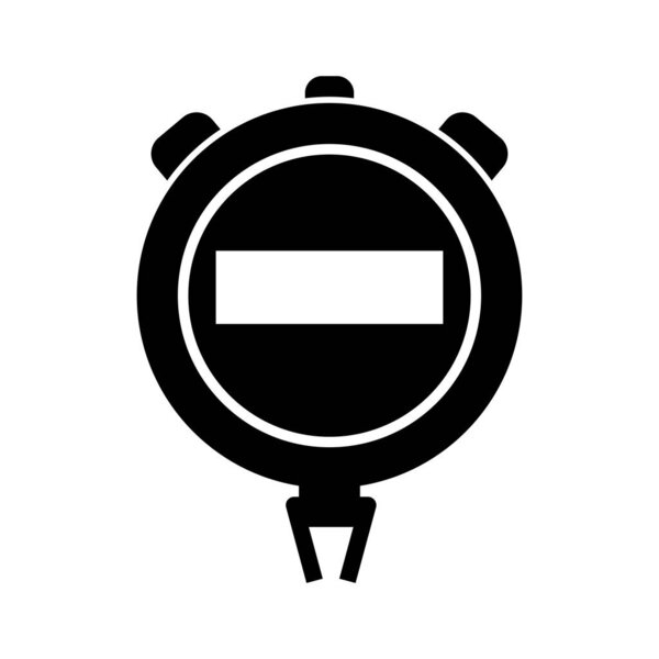 Simple and monochrome digital stopwatch icon