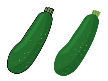 Basit bir kabak çizimi. Düz dizayn seti ve ana hatta.