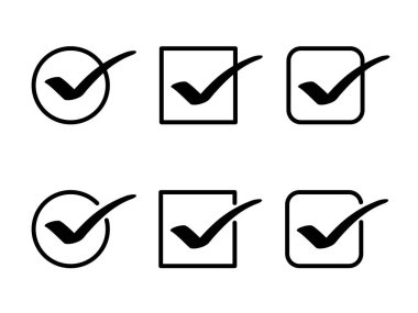 Basit bir işaretleme simgesi. Onay ve onayı simgeleyen bir tasarım.