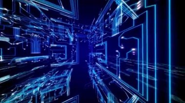 Parçacık 3d Canlandırmasıyla Sayısal Siber Alan